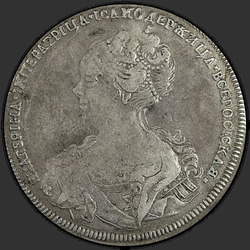 реверс 1ルーブル 1725 "1ルーブル1725」PETERSBURGタイプPORTRAIT LEFT」SPB。鷲の下SPB。尾鷲ファン。尾1つ星の下で"