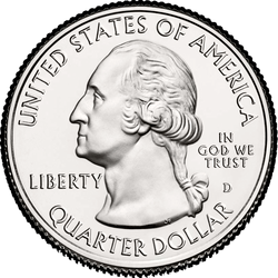 аверс 25¢ (quarter) 2010 "National Park Hot Springs / D"