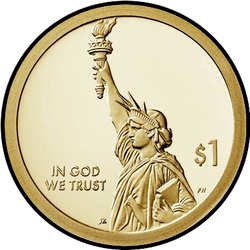 аверс 1$ (buck) 2018 "S (San Francisco)"