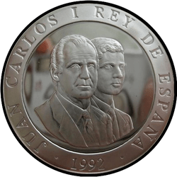 аверс 2000 песет 1992 "XXV летніх Алімпійскіх гульняў, Барселона 1992 - Баскетбол для інваліднага крэсла"