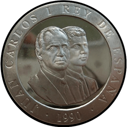 аверс 2000 песет 1990 "XXV летние Олимпийские игры, Барселона 1992 - футбол"