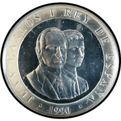 аверс 2000 песет 1990 "XXV летние Олимпийские игры, Барселона 1992 - Символы"